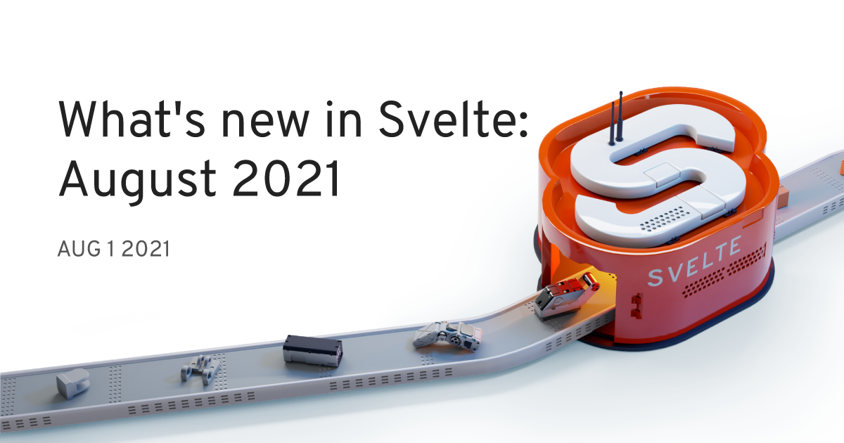 Social card for What's new in Svelte: August 2021